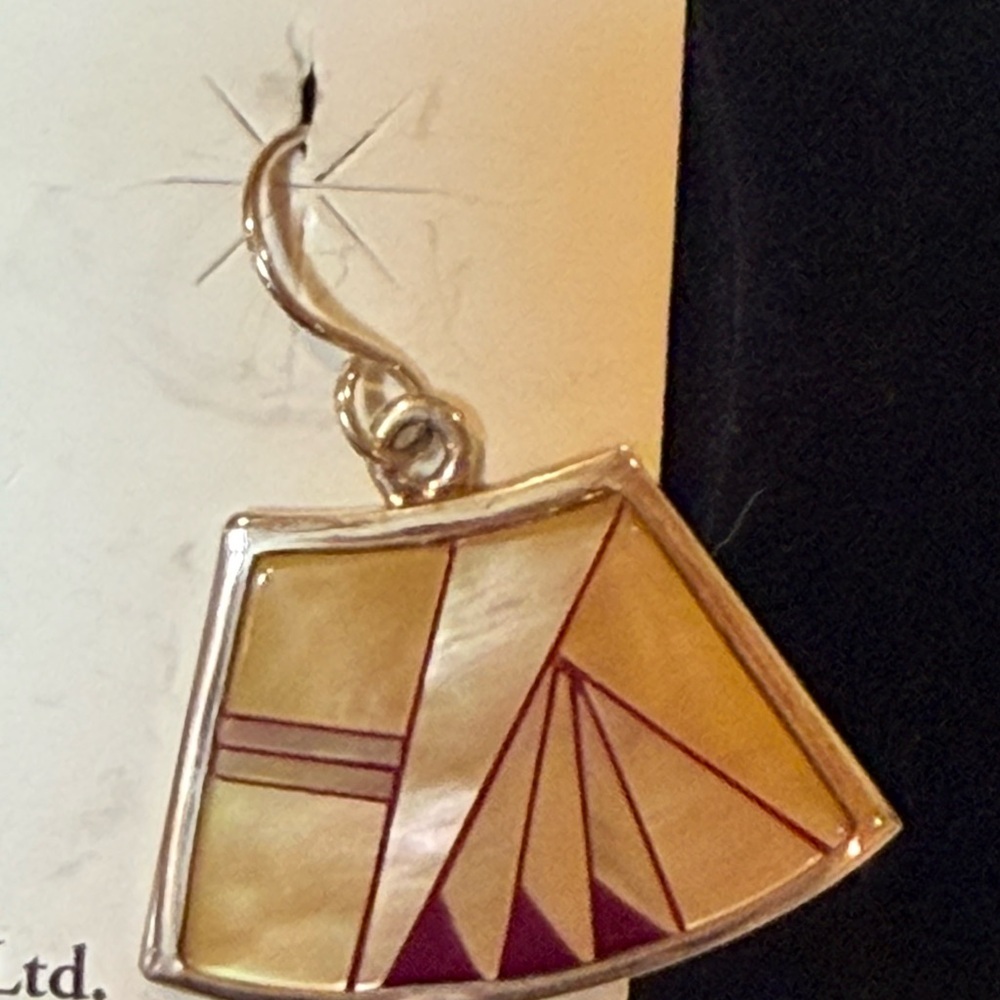 Unique B.G. Mudd Native American Geometric Earrings Nwt